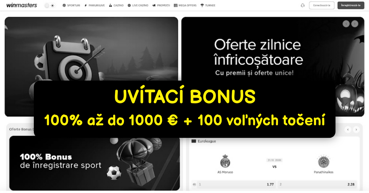 Winmasters Casino: Najlepšie online automaty a bonus na mobil